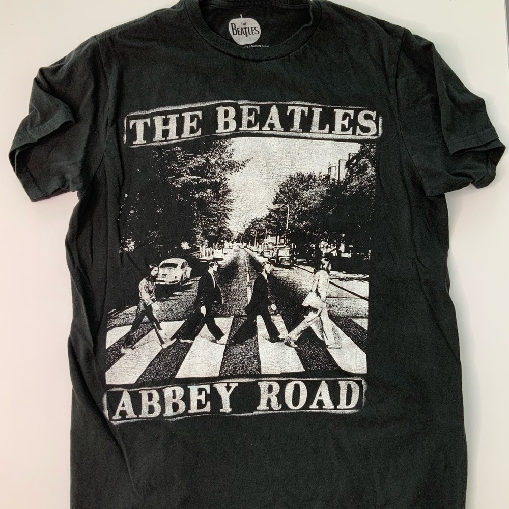The Beatles Tee Shirt sz S Abbey Road black white